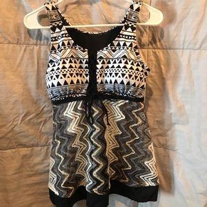 Bikini top with lace torso